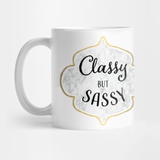 Marble Classy but Sassy with Gold Mug